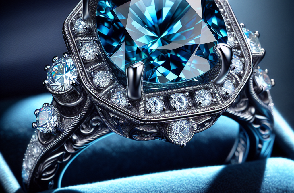 How do blue diamond engagement rings stand out from traditional designs?