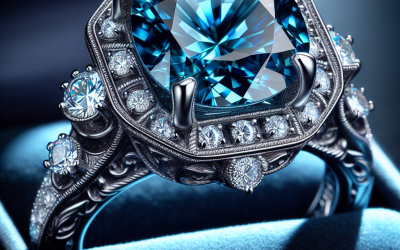 How do blue diamond engagement rings stand out from traditional designs?