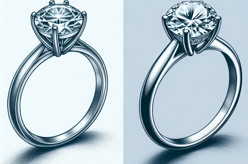 How do oval engagement rings with diamonds compare to round shapes?