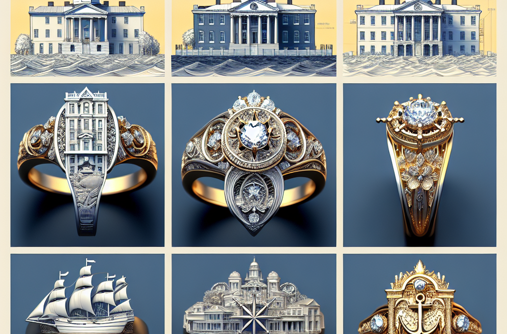 What are some design ideas for engagement rings inspired by Annapolis MD?