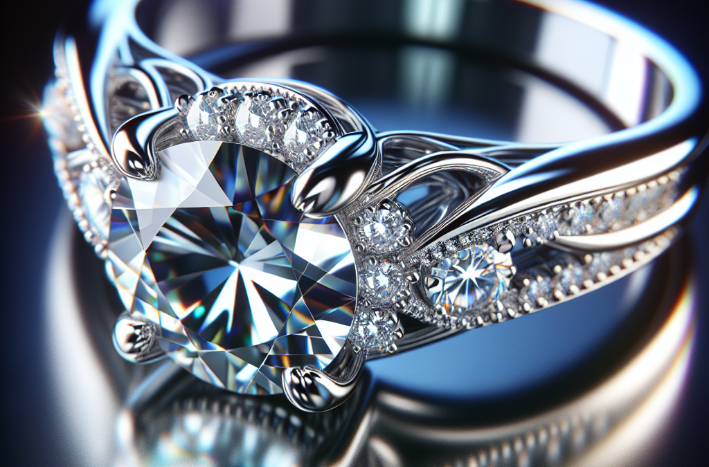 What are the benefits of an engagement ring in white gold with diamonds?
