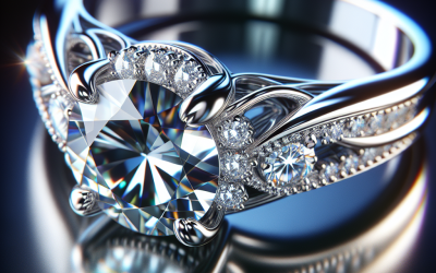 What are the benefits of an engagement ring in white gold with diamonds?