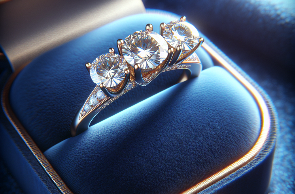 What does a 3 diamond engagement ring symbolize?