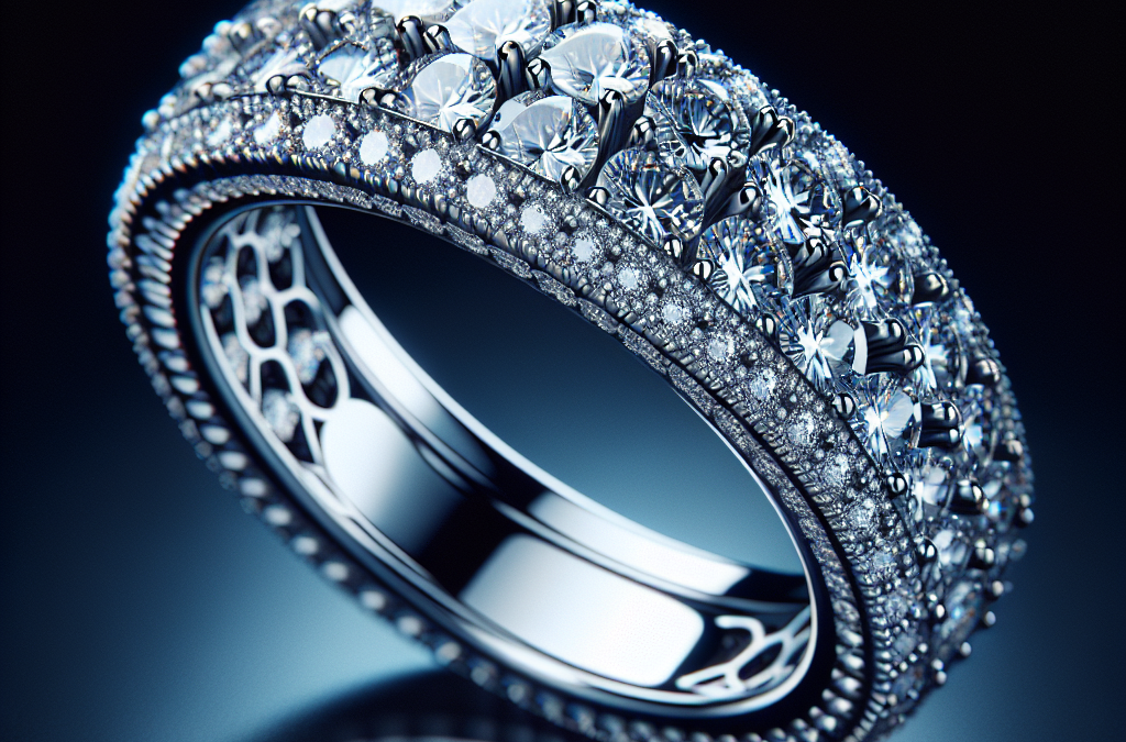 What is a pave diamond wedding ring and why is it popular?