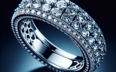 What is a pave diamond wedding ring and why is it popular?