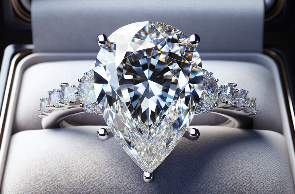 What makes a pear diamond engagement ring so distinctive?