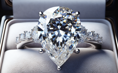 What makes a pear diamond engagement ring so distinctive?