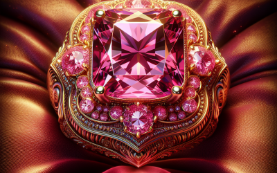 What makes a pink diamond gold ring so rare and valuable?