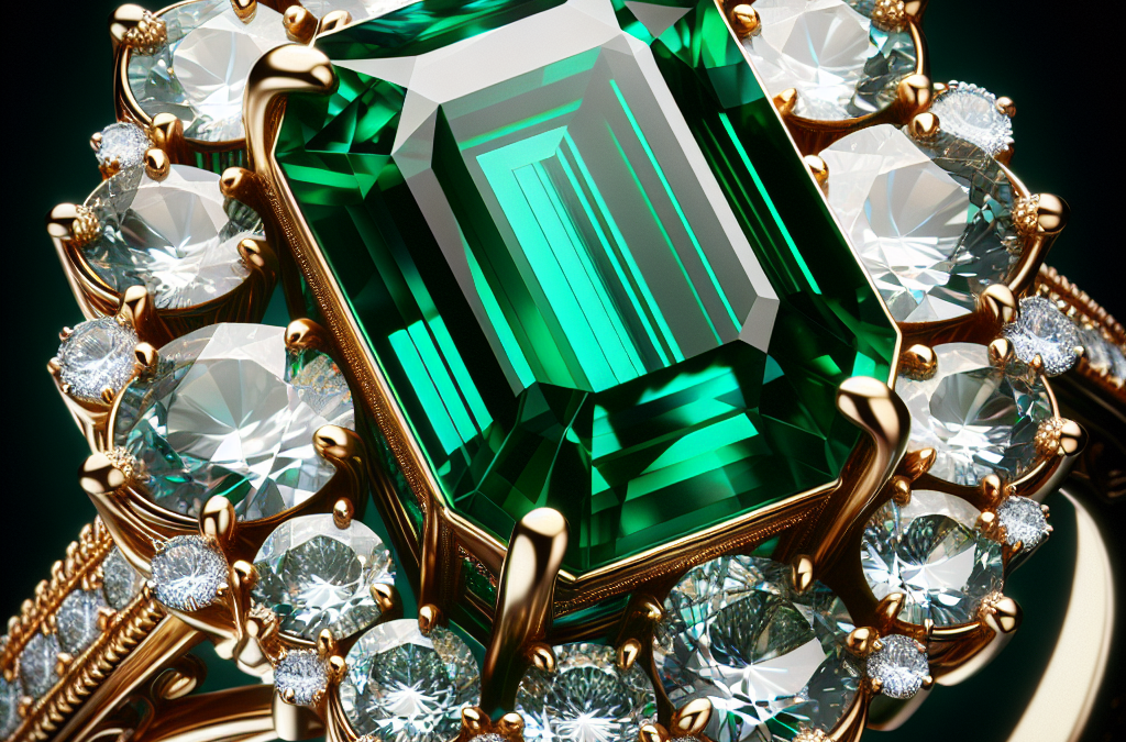 What makes an emerald and diamond engagement ring so elegant?