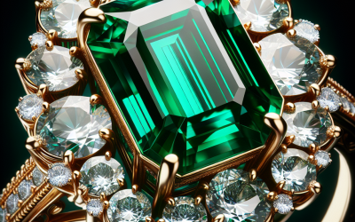 What makes an emerald and diamond engagement ring so elegant?