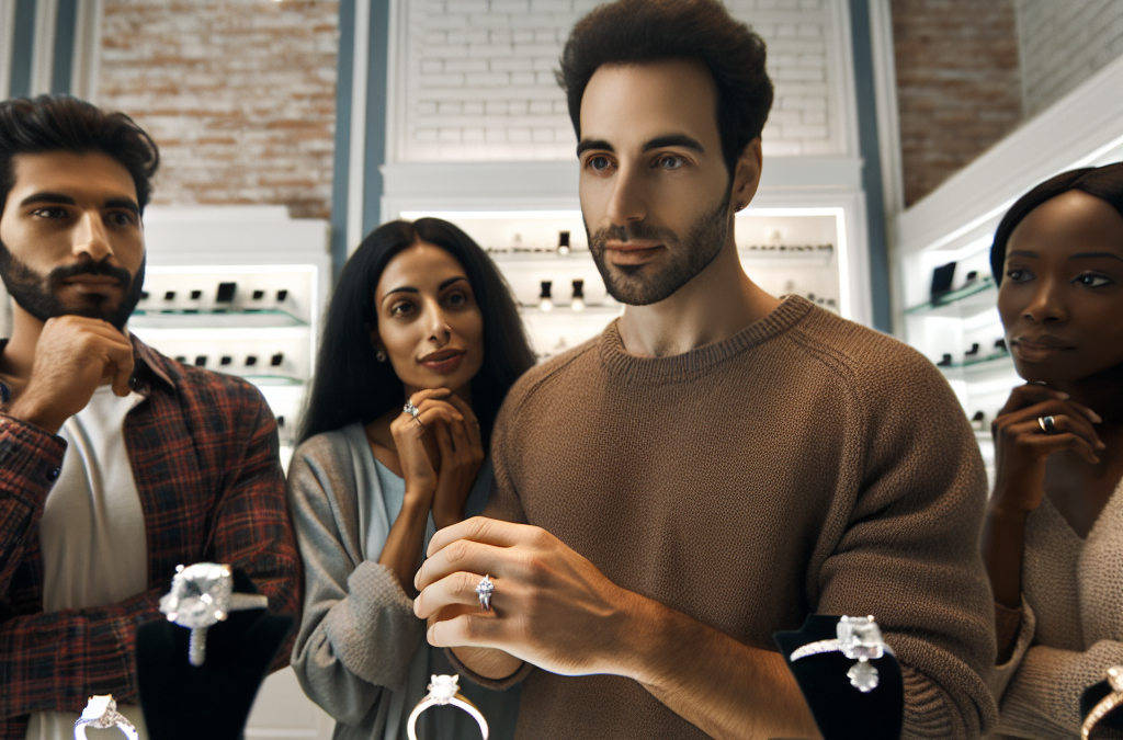 Who typically purchases engagement rings in a relationship?