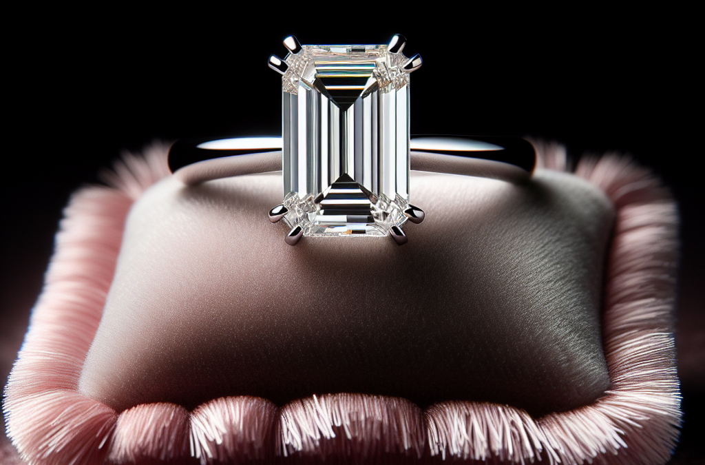 Why is an emerald cut engagement ring with diamond a popular choice?