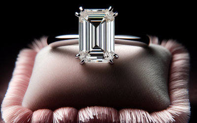 Why is an emerald cut engagement ring with diamond a popular choice?