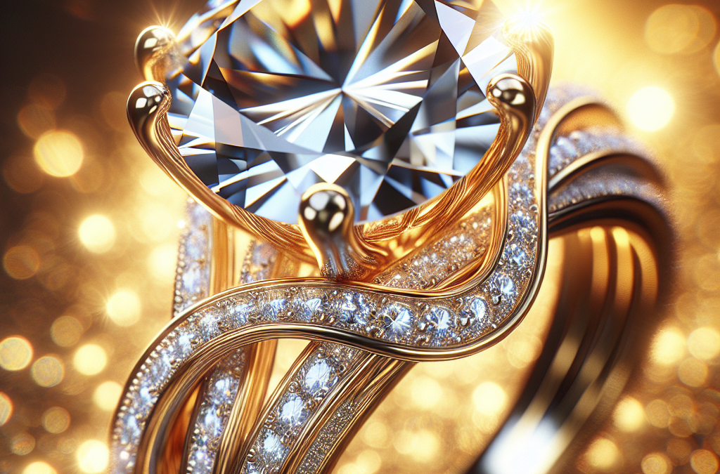 What are the benefits of an engagement ring with diamond and gold?