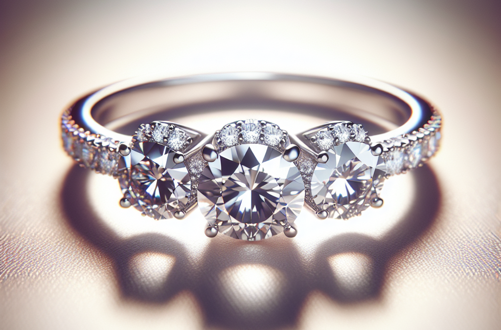 What do engagement rings with three diamonds symbolize?