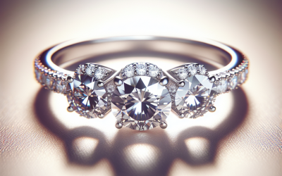 What do engagement rings with three diamonds symbolize?