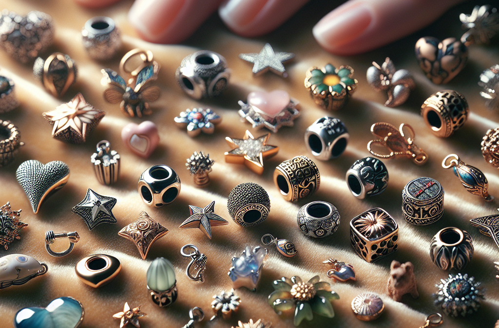 What does a collection of charms for permanent bracelets look like?