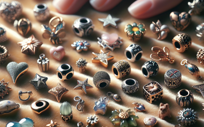 What does a collection of charms for permanent bracelets look like?