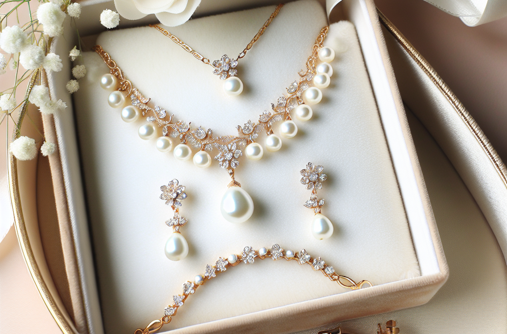 What does a matching bridal party jewelry set typically include?