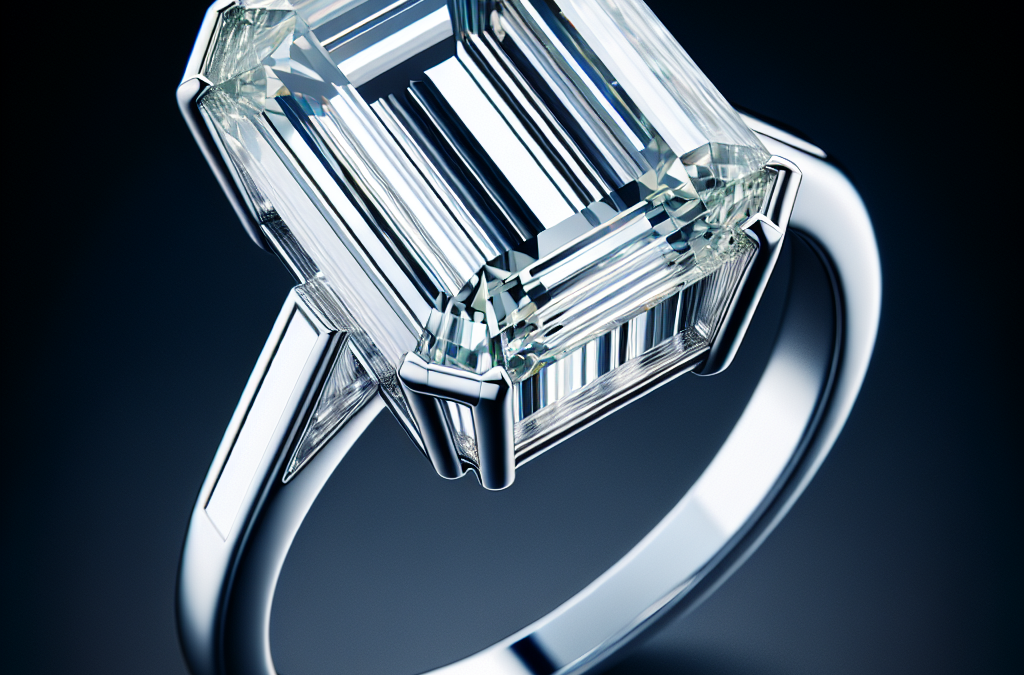 What is an engagement emerald cut diamond ring?
