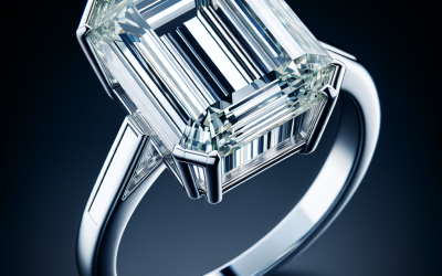 What is an engagement emerald cut diamond ring?
