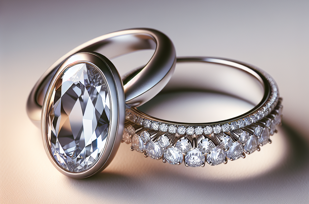 Why pair an oval ring with a diamond wedding band?