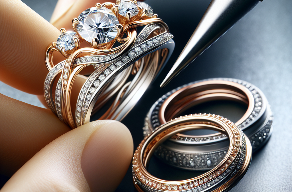 Can custom diamond rings include mixed metals?