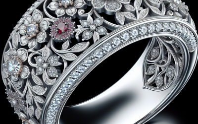 Can floral designs be included in diamond rings?