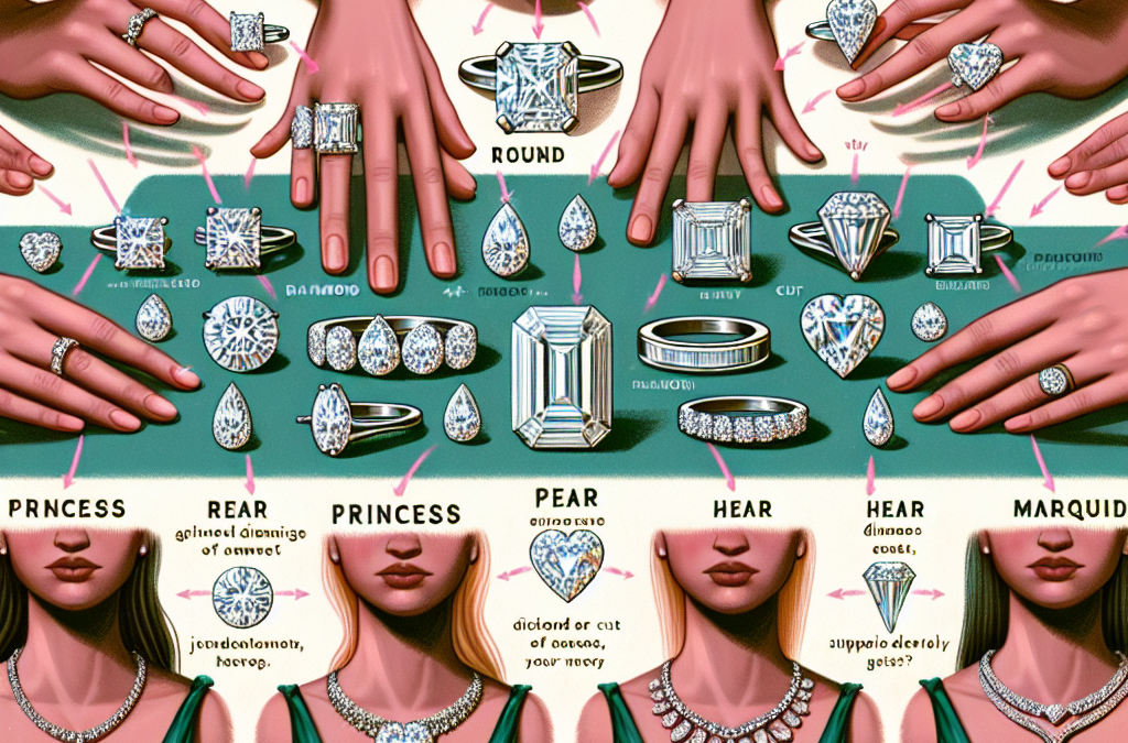 How do diamond cuts influence the design of rings and necklaces?