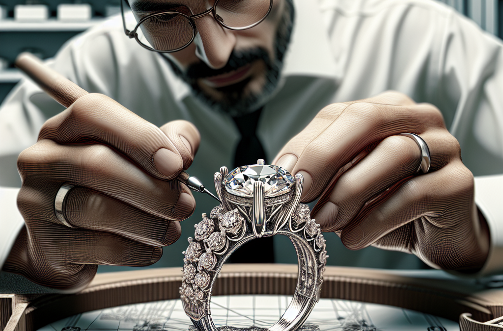 How do jewelers balance simplicity and detail in custom diamond rings?