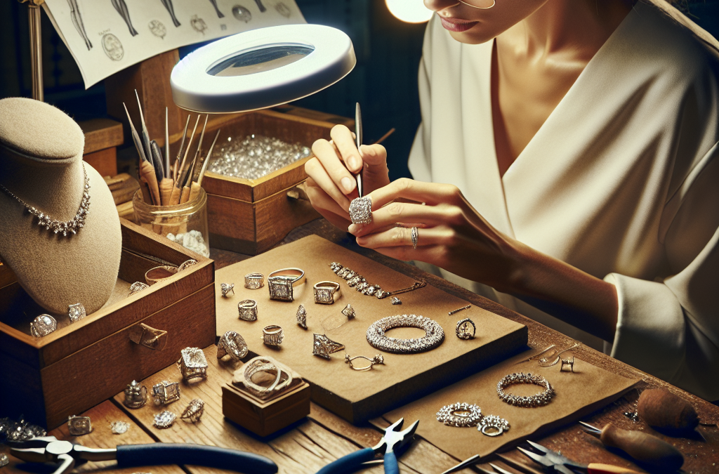 How do jewelers create custom diamond ring and necklace sets?