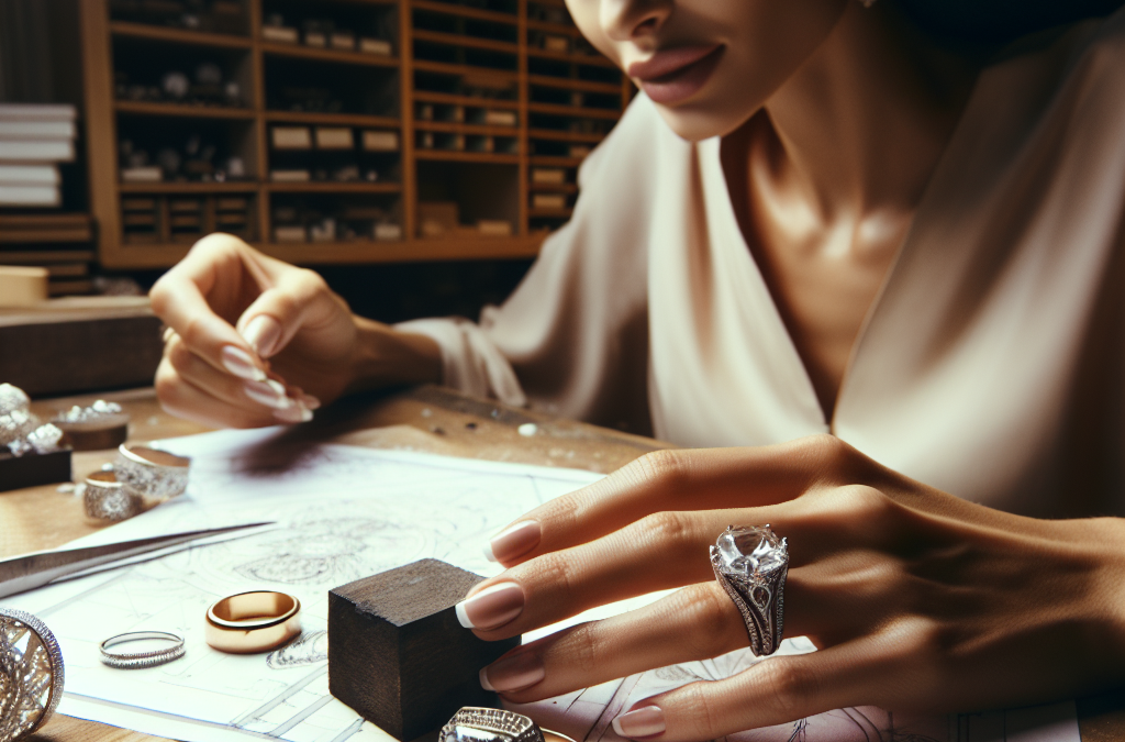 How do jewelers design diamond rings to match wedding bands?