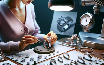 How do jewelers design diamond rings with side stones?