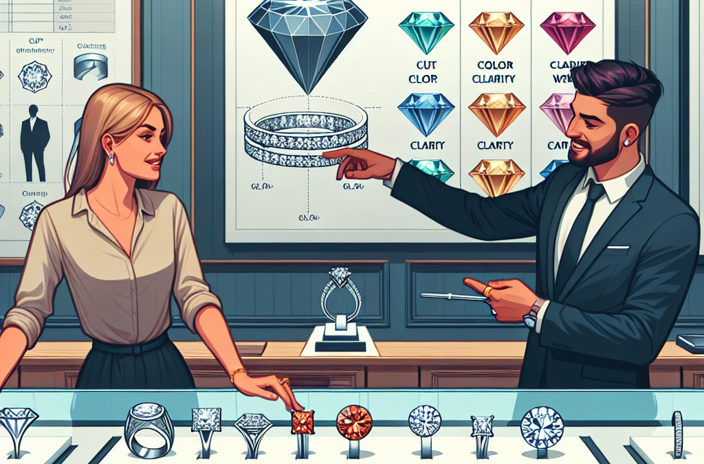 How do jewelers guide clients in designing custom diamond rings?