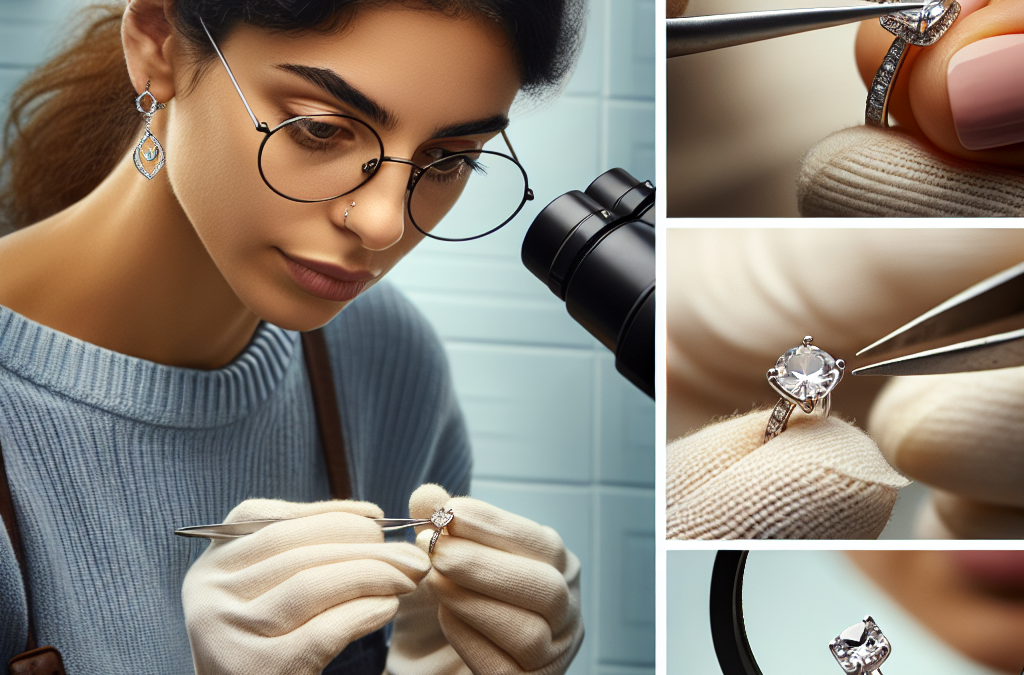 How do jewelers secure diamonds in delicate rings and pendants?