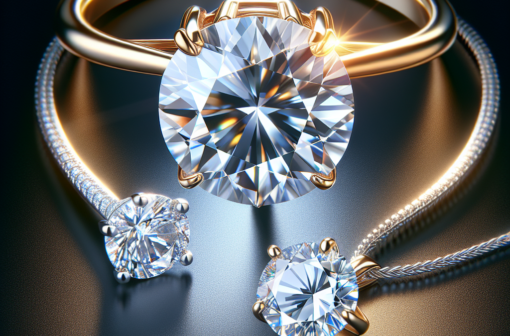 How do rings and necklaces showcase diamonds differently?