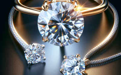 How do rings and necklaces showcase diamonds differently?