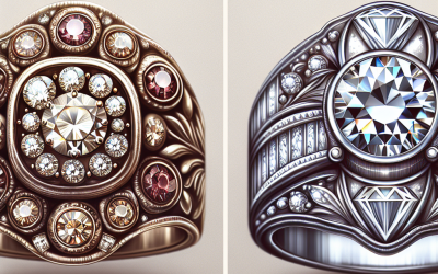How do vintage diamond rings differ from modern ones?