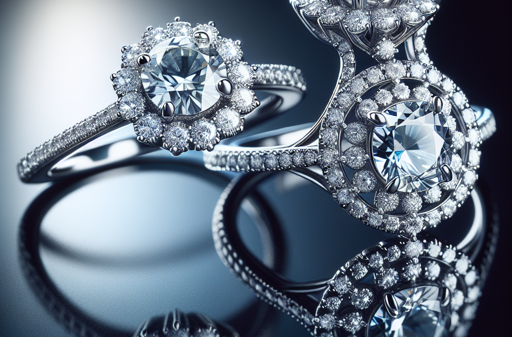 What makes halo settings appealing in both rings and pendants?