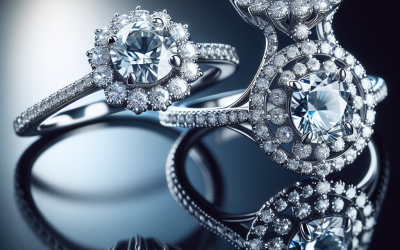 What makes halo settings appealing in both rings and pendants?