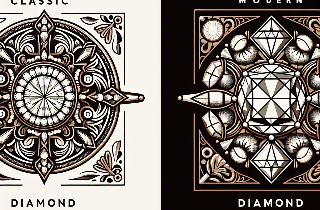 What makes modern designs different from classic diamond jewelry?