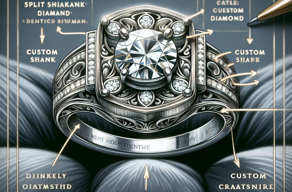What makes split shank designs popular in custom diamond rings?