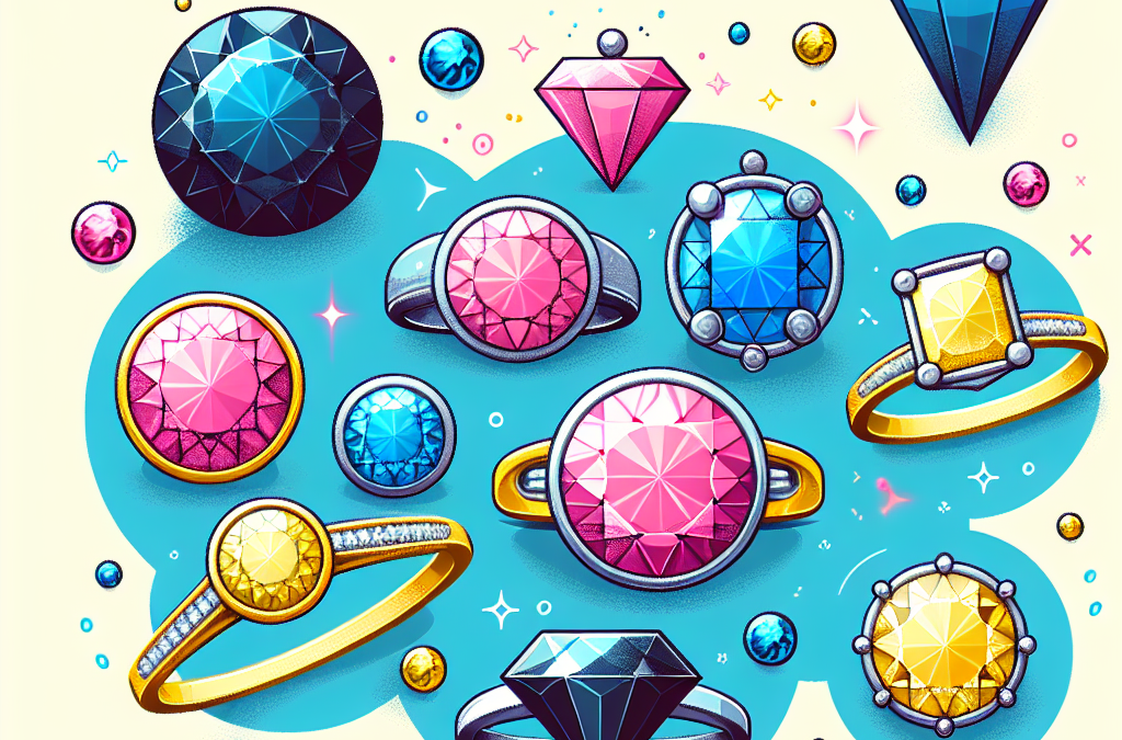 Why are colored diamonds used in both rings and pendants?
