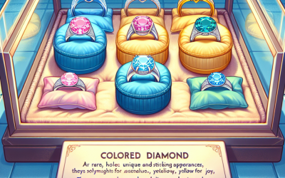 Why are colored diamonds used in rings?
