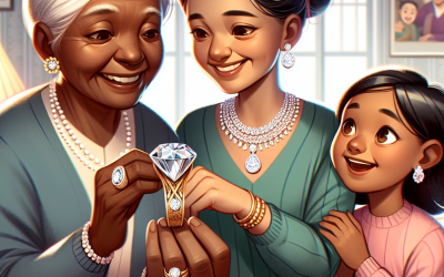 Why are diamond rings and necklaces popular heirloom pieces?