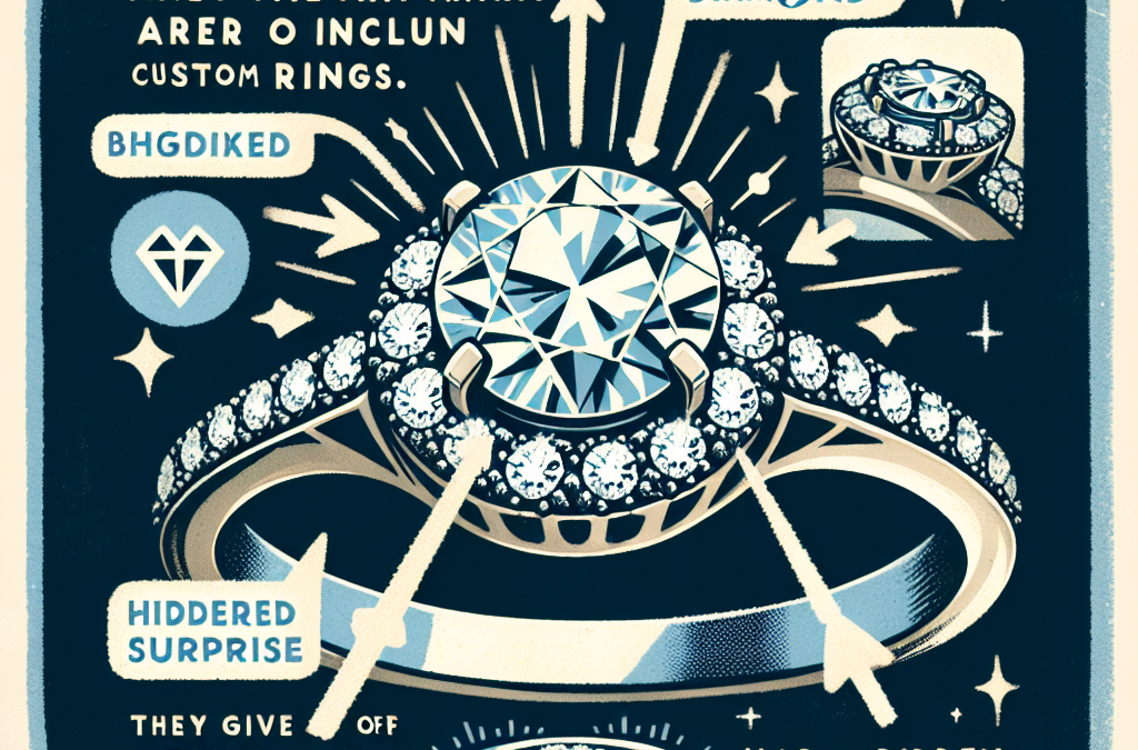 Why are hidden diamond accents included in custom rings?