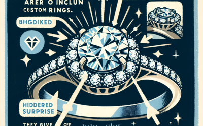 Why are hidden diamond accents included in custom rings?