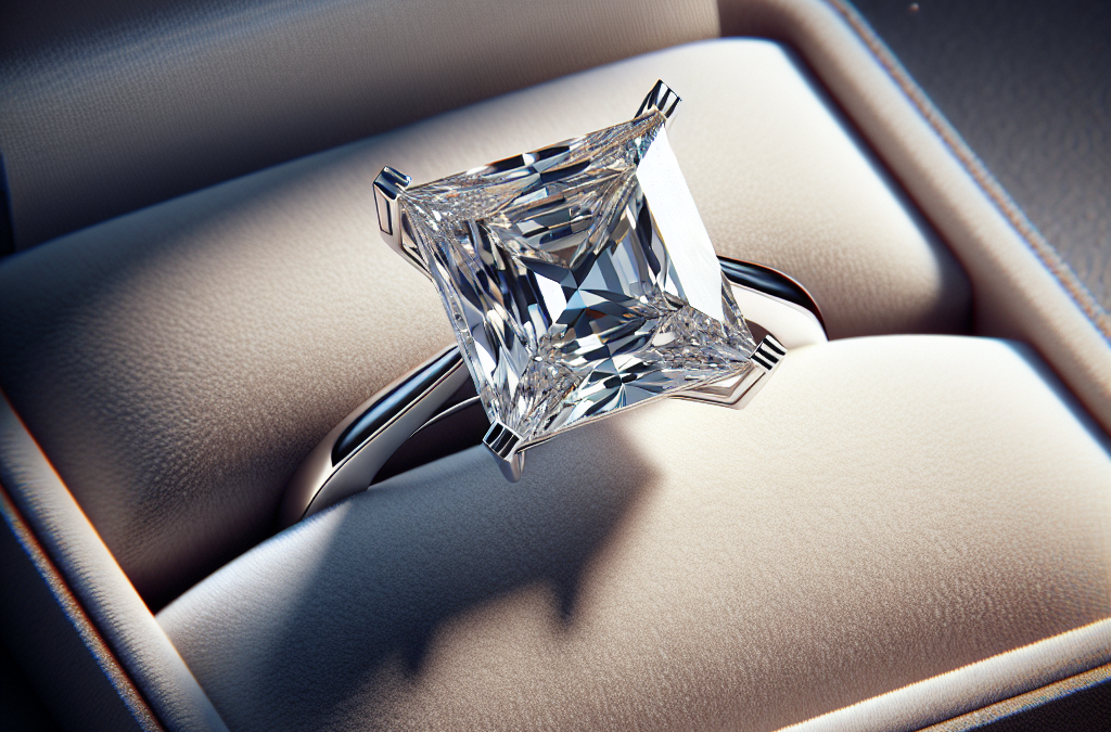 Why are princess cut diamonds admired in rings?